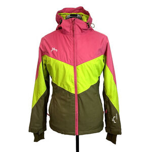Powderhorn Raspberry Loli Ski Snowboard Jacket Pink and Green Women's Size Small